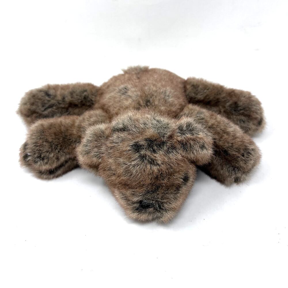 Pottery Barn Brown Teddy Bear Plush 9" Floppy Fuzzy‎ Laying Down Lovey